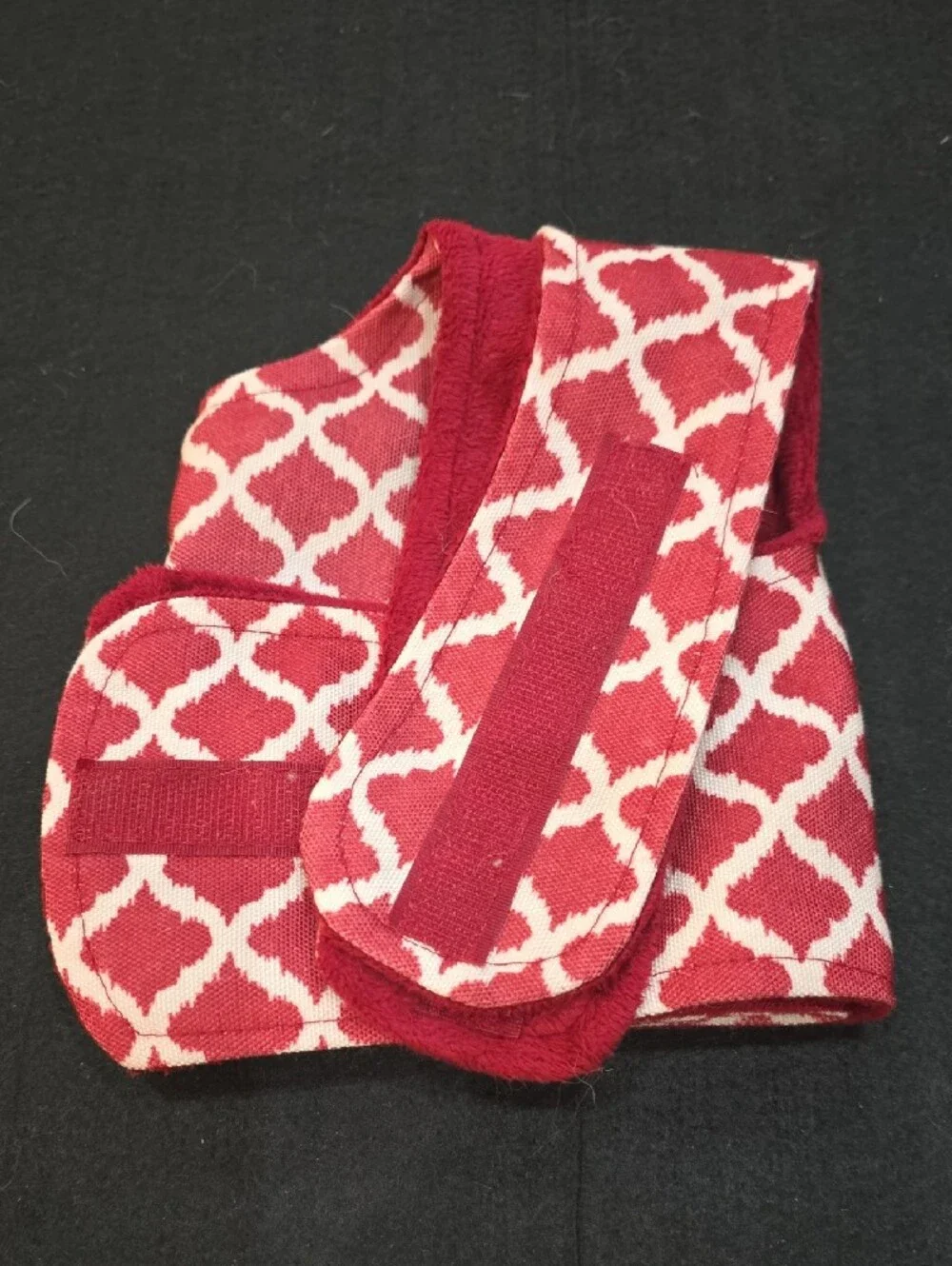 Rust/Burgundy Patterned Dog Harness Vest #695